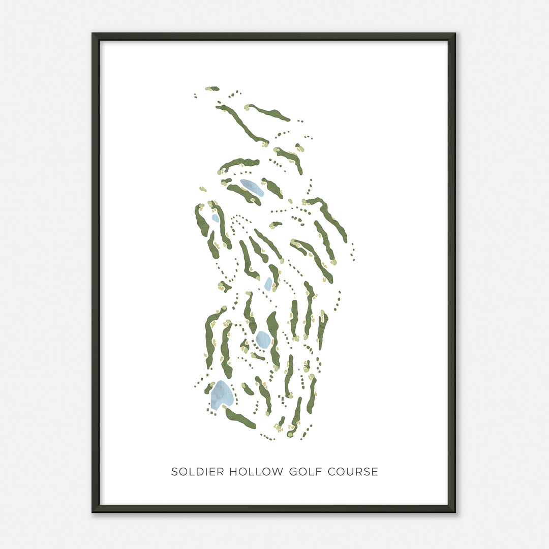 Print of Soldier Hollow Golf Course Modern Map