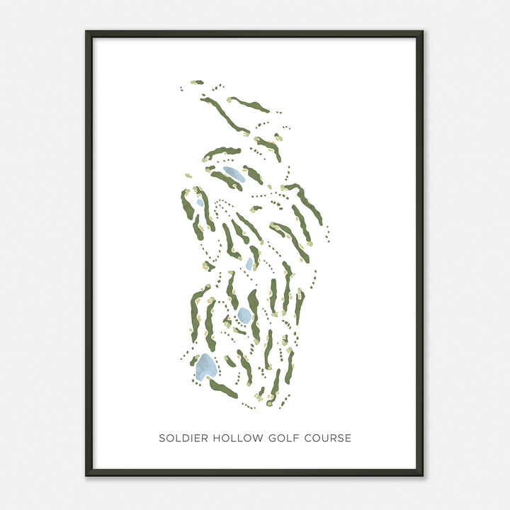 Print of Soldier Hollow Golf Course Modern Map