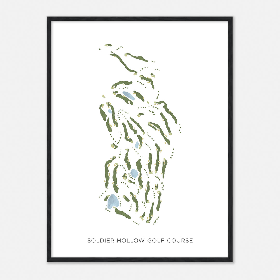 Print of Soldier Hollow Golf Course Modern Map