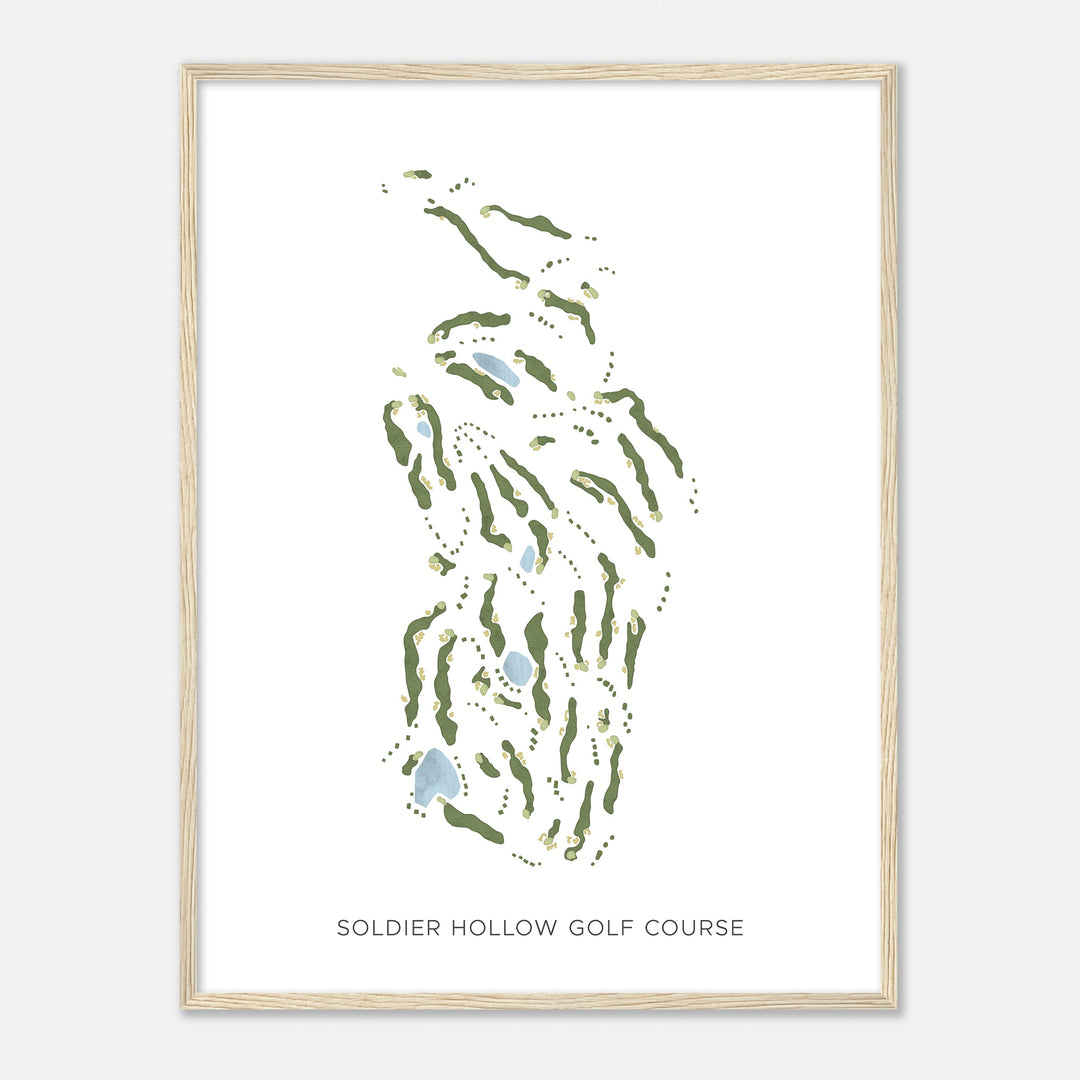 Print of Soldier Hollow Golf Course Modern Map