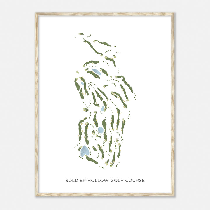 Print of Soldier Hollow Golf Course Modern Map