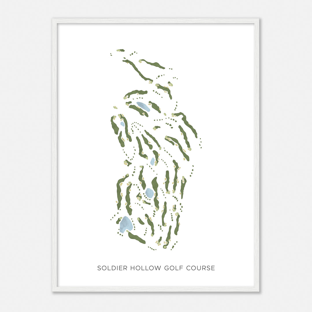 Print of Soldier Hollow Golf Course Modern Map