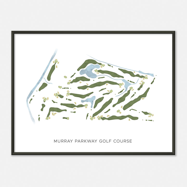 Print of Murray Parkway Golf Course Modern Map