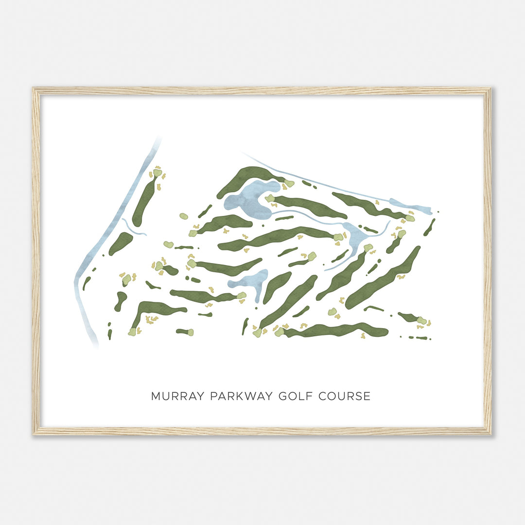 Print of Murray Parkway Golf Course Modern Map