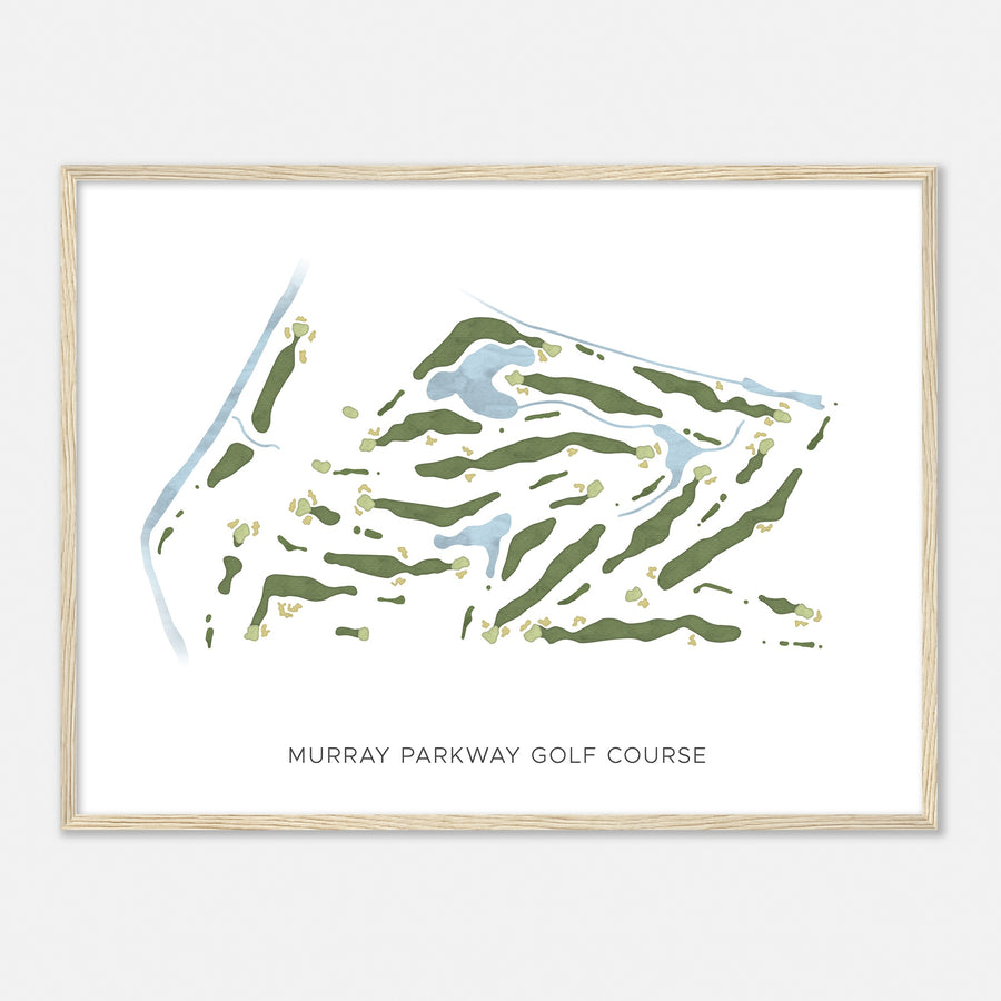 Print of Murray Parkway Golf Course Modern Map