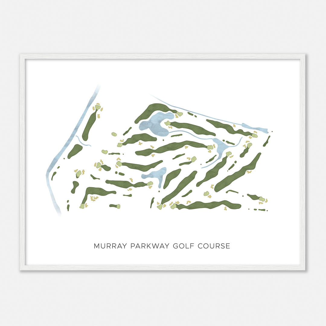 Print of Murray Parkway Golf Course Modern Map