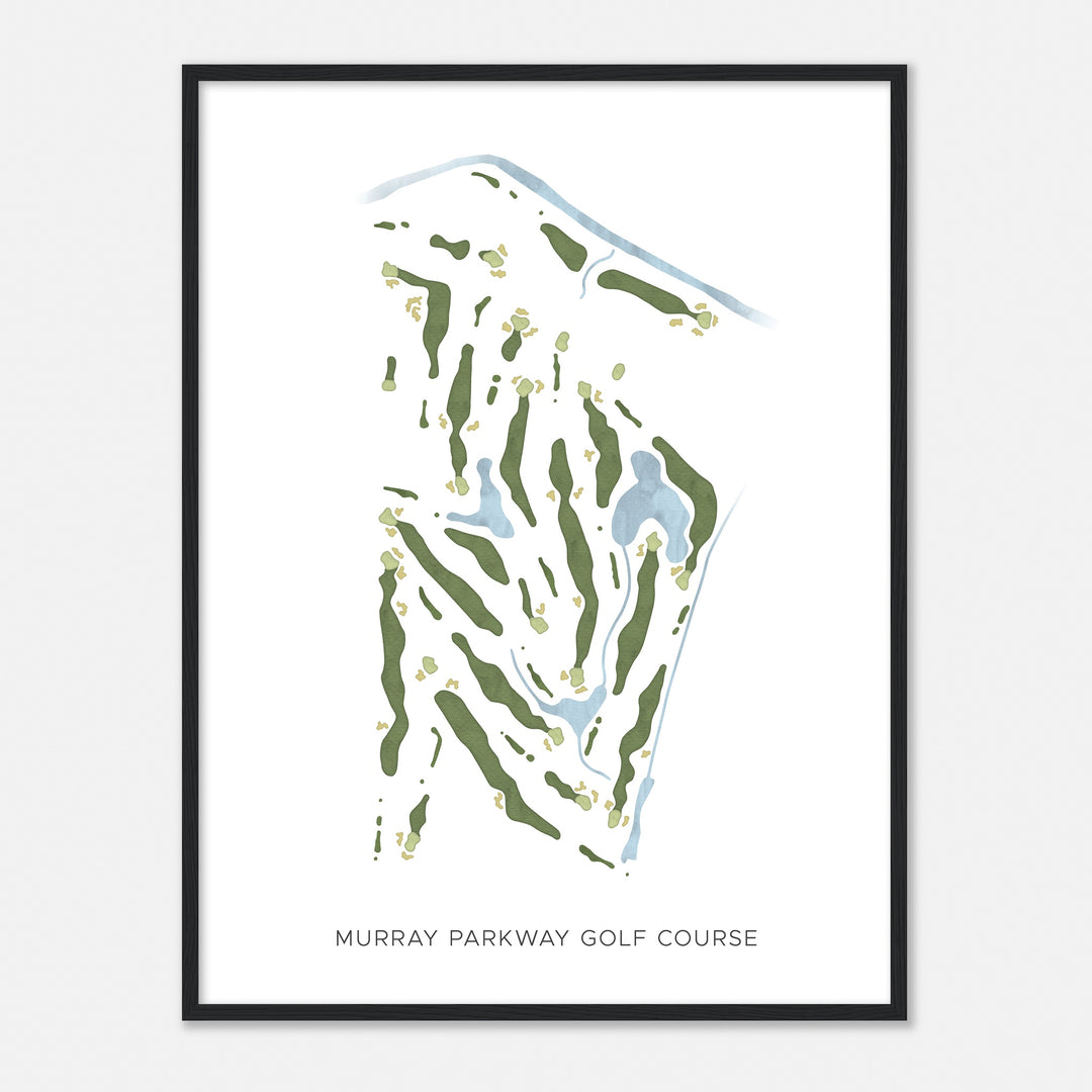 Print of Murray Parkway Golf Course Modern Map