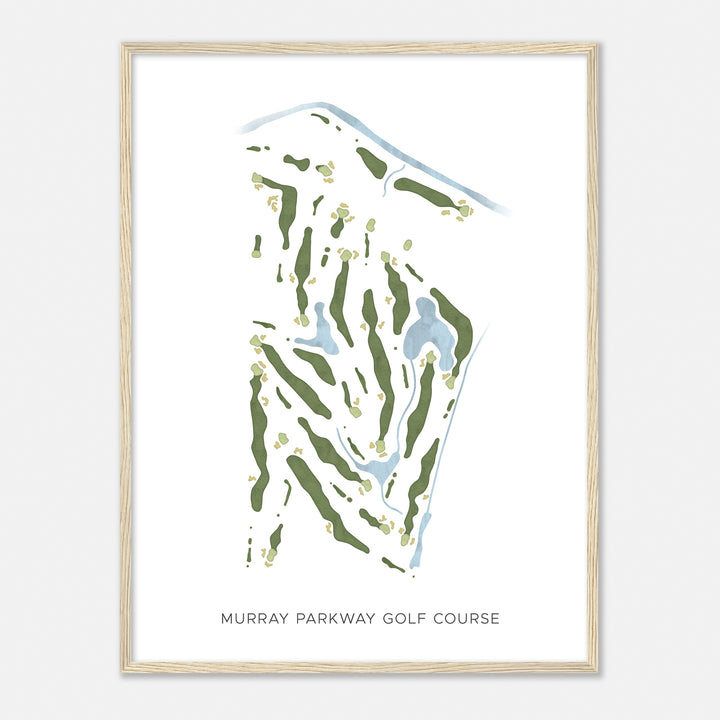 Print of Murray Parkway Golf Course Modern Map