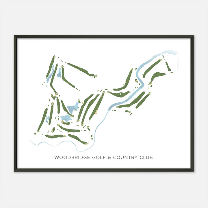 Print of Woodbridge Golf & Country Club Modern Map