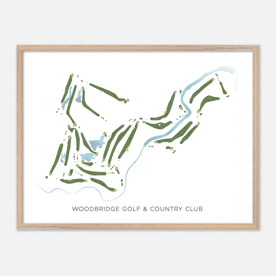 Print of Woodbridge Golf & Country Club Modern Map