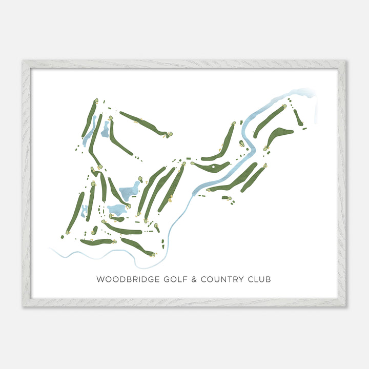 Print of Woodbridge Golf & Country Club Modern Map