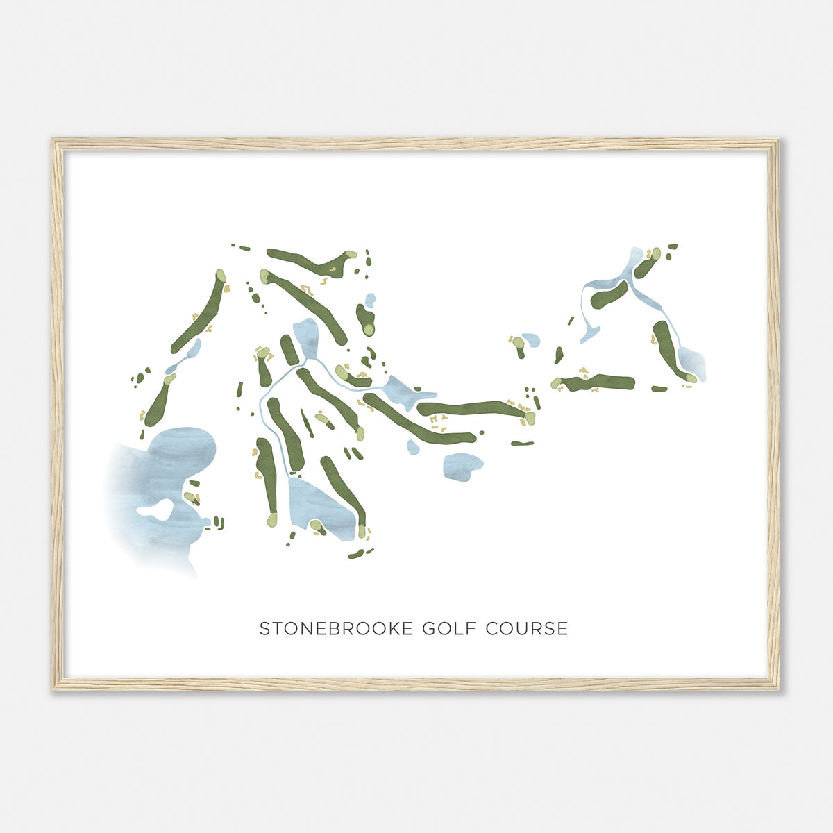 Print of Stonebrooke Golf Course Modern Map
