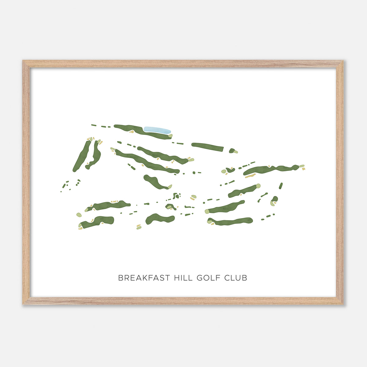Print of Breakfast Hill Golf Club Modern Map