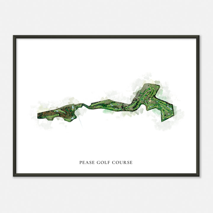 Print of Pease Golf Course Classic Map