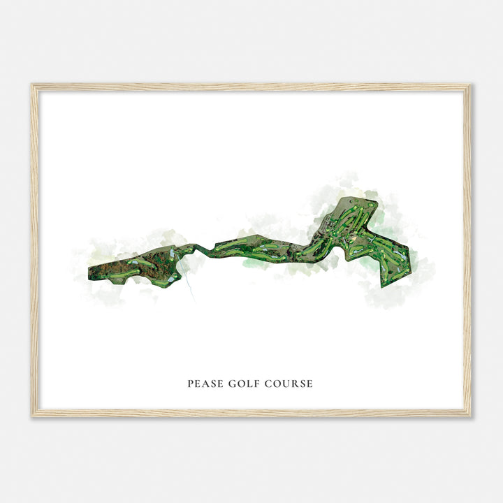 Print of Pease Golf Course Classic Map