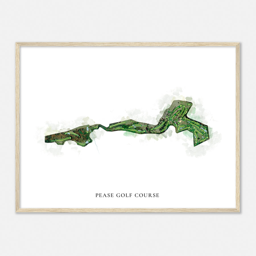 Print of Pease Golf Course Classic Map