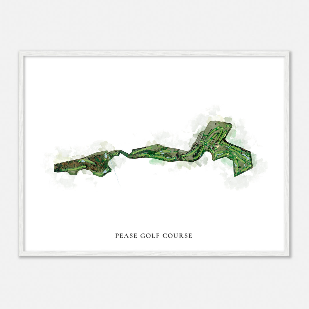Print of Pease Golf Course Classic Map