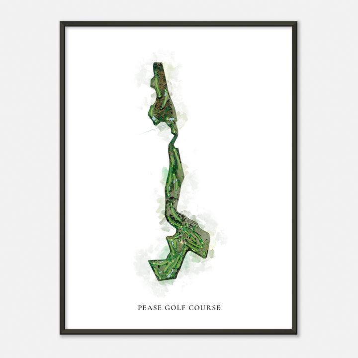 Print of Pease Golf Course Classic Map