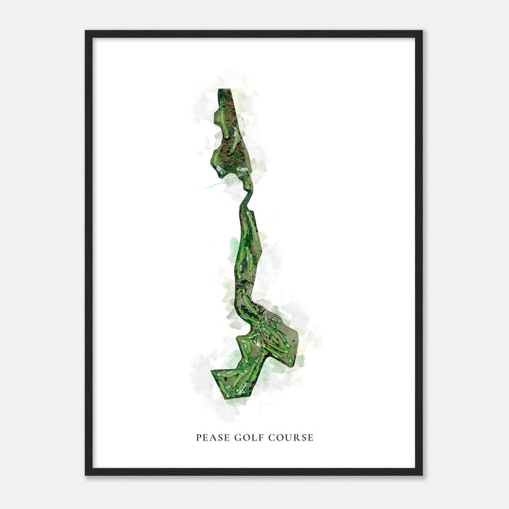 Print of Pease Golf Course Classic Map
