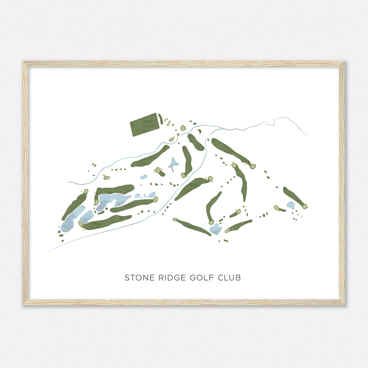 Print of Stone Ridge Golf Club Modern Map