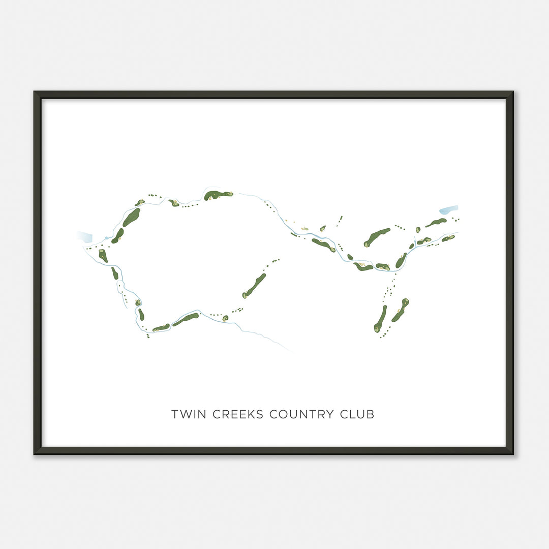 Print of Twin Creeks Country Club Modern Map