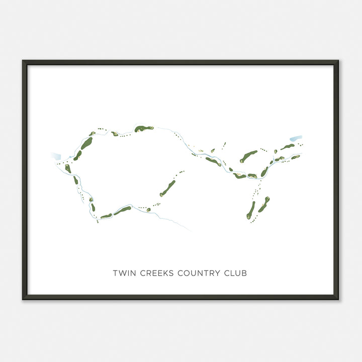 Print of Twin Creeks Country Club Modern Map