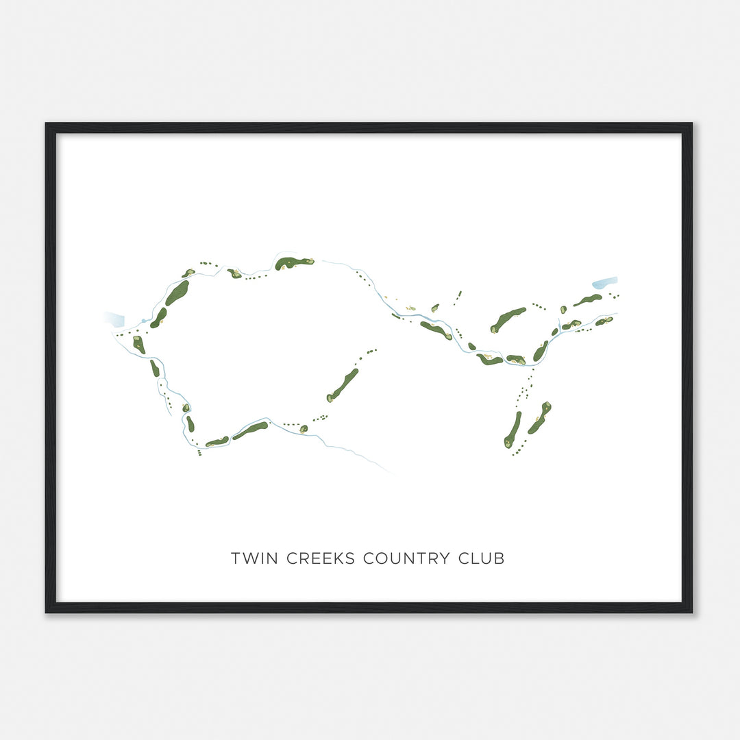 Print of Twin Creeks Country Club Modern Map