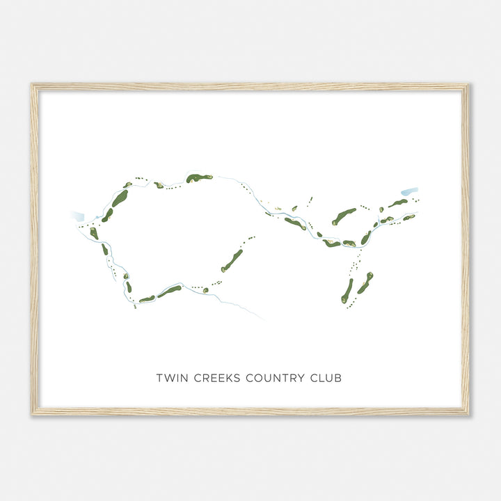 Print of Twin Creeks Country Club Modern Map