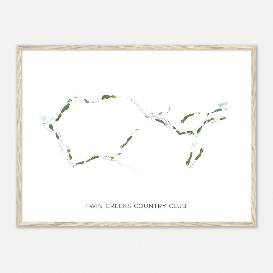 Print of Twin Creeks Country Club Modern Map