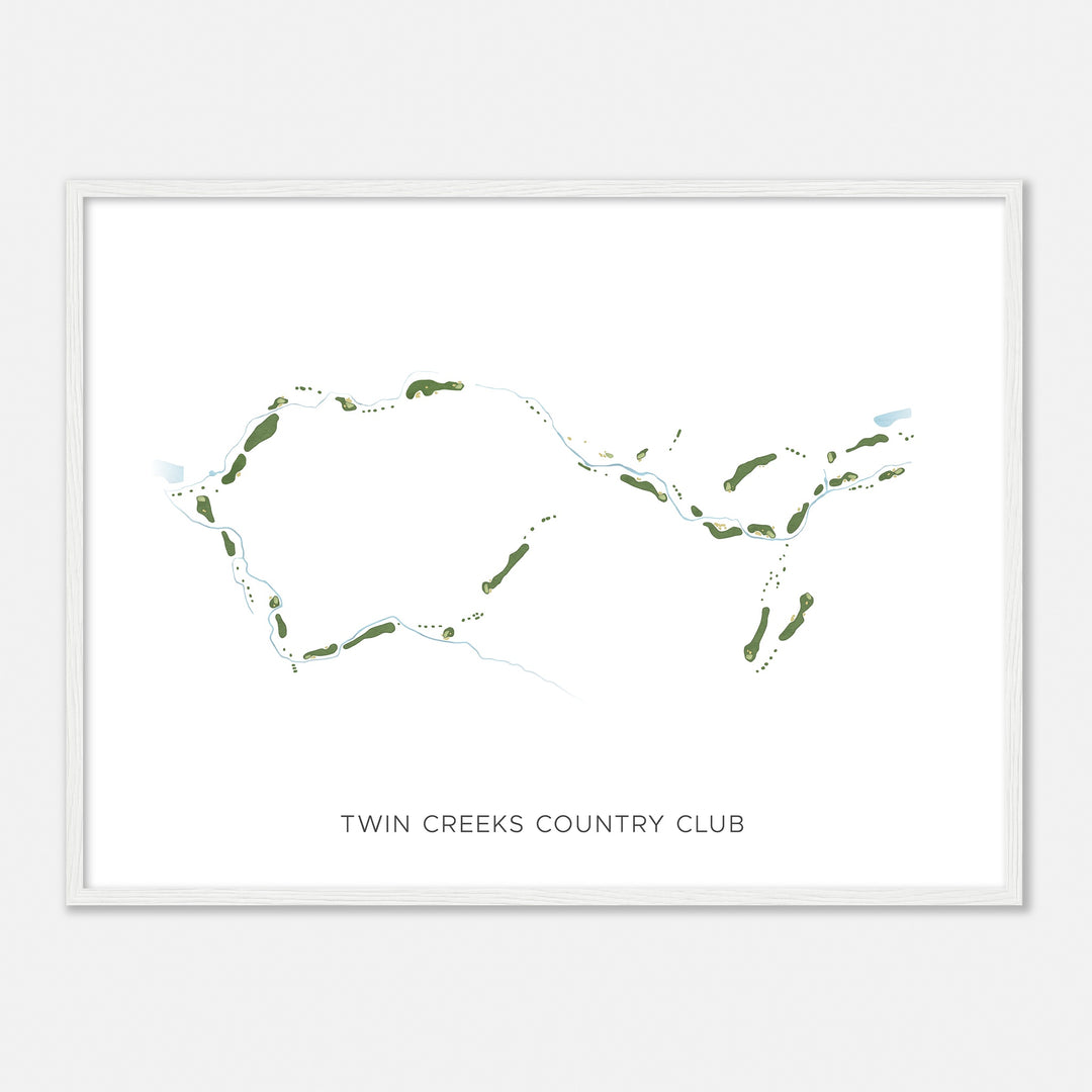 Print of Twin Creeks Country Club Modern Map