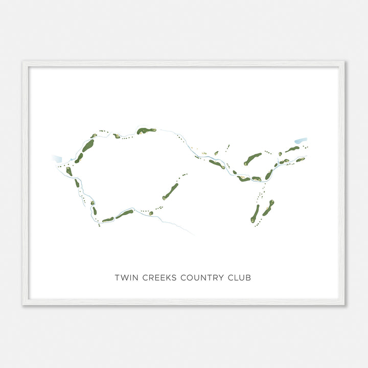 Print of Twin Creeks Country Club Modern Map