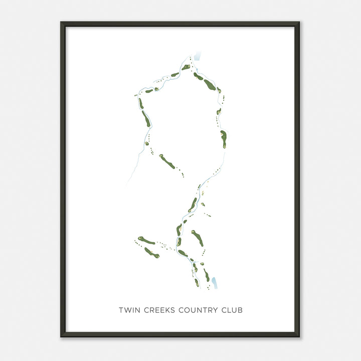 Print of Twin Creeks Country Club Modern Map