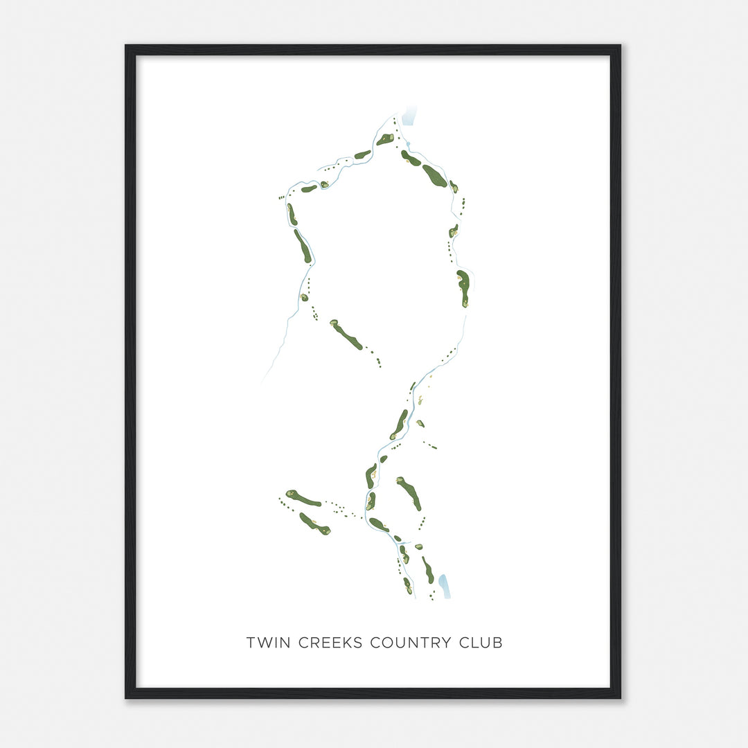 Print of Twin Creeks Country Club Modern Map