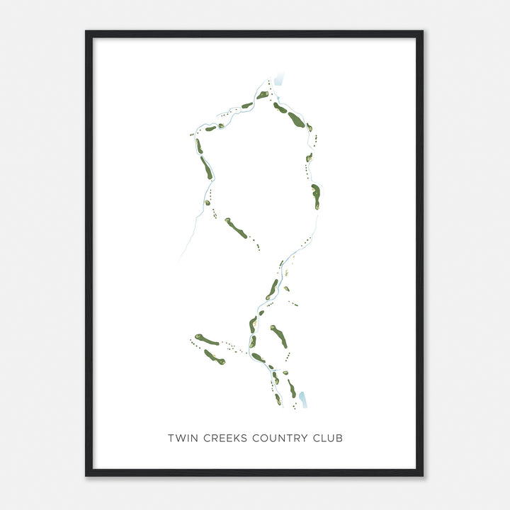 Print of Twin Creeks Country Club Modern Map