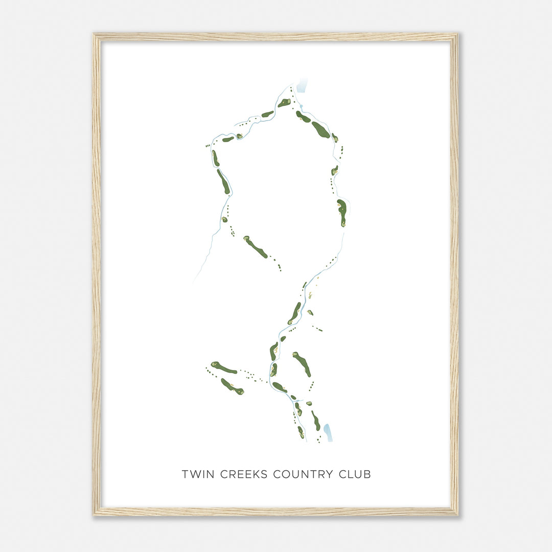 Print of Twin Creeks Country Club Modern Map