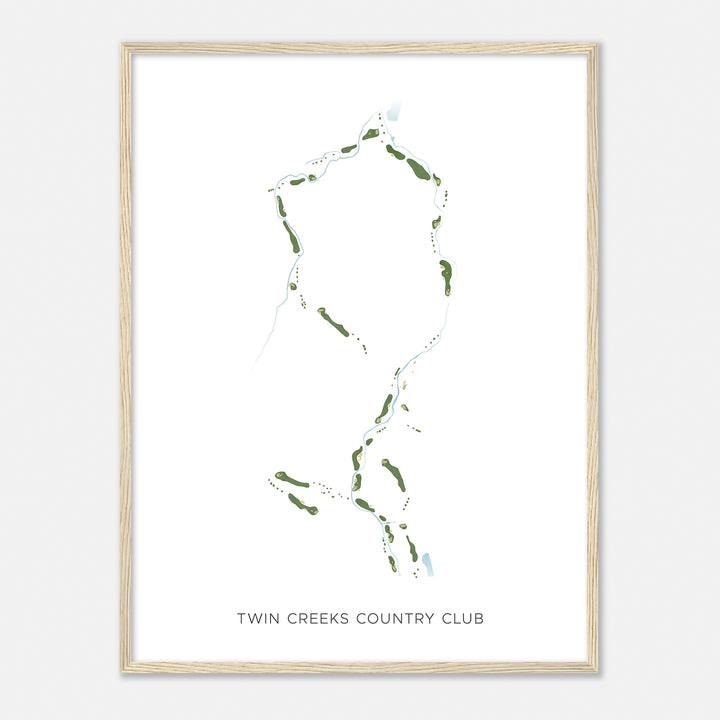Print of Twin Creeks Country Club Modern Map