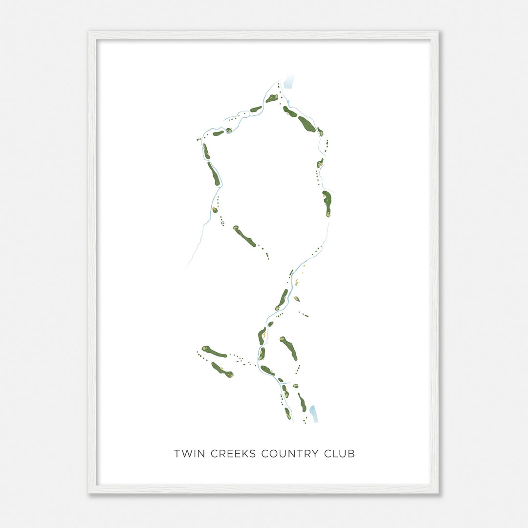 Print of Twin Creeks Country Club Modern Map