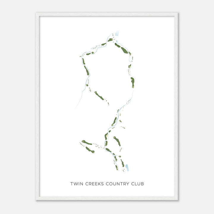 Print of Twin Creeks Country Club Modern Map