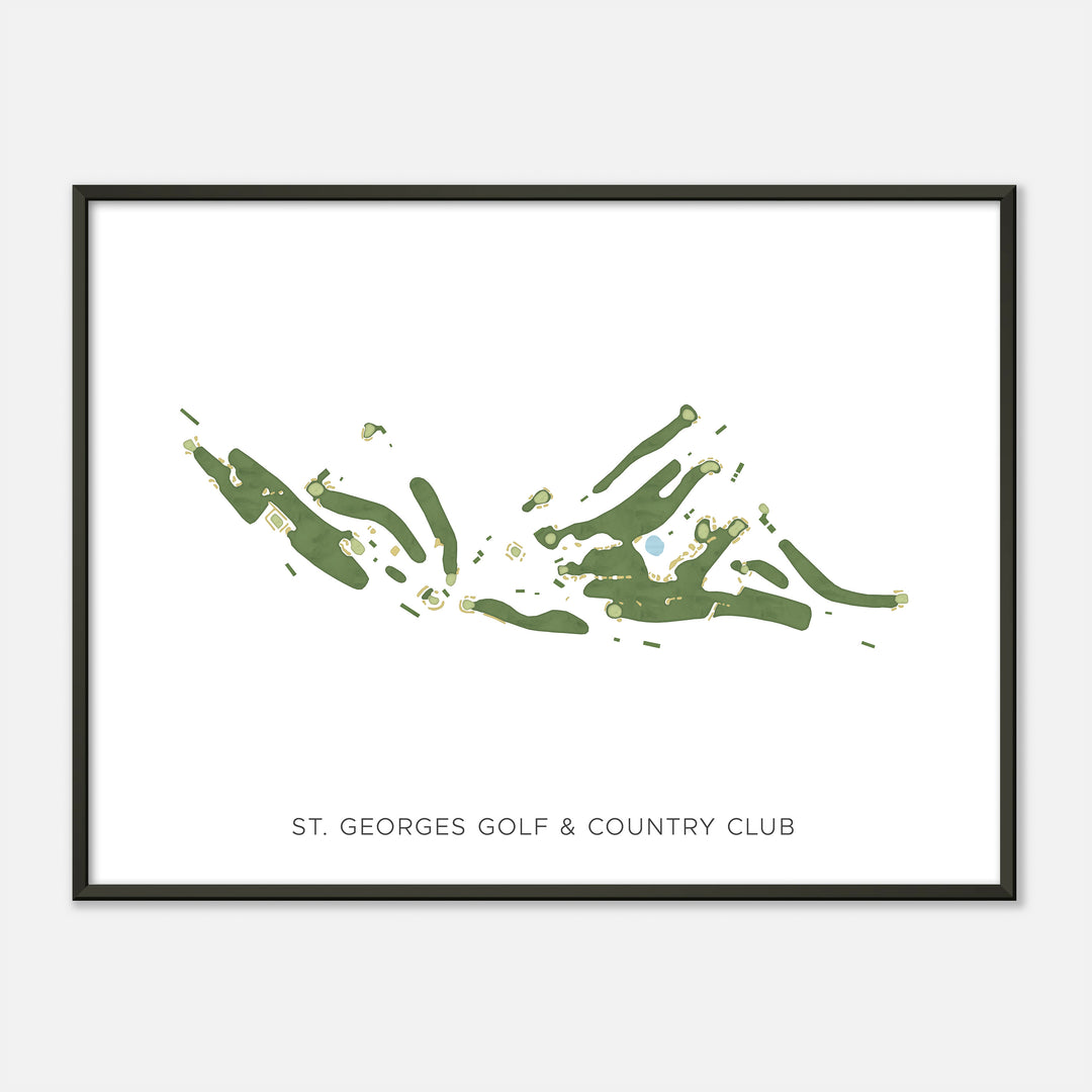 Print of St. Georges Golf &amp; Country Club Modern Map