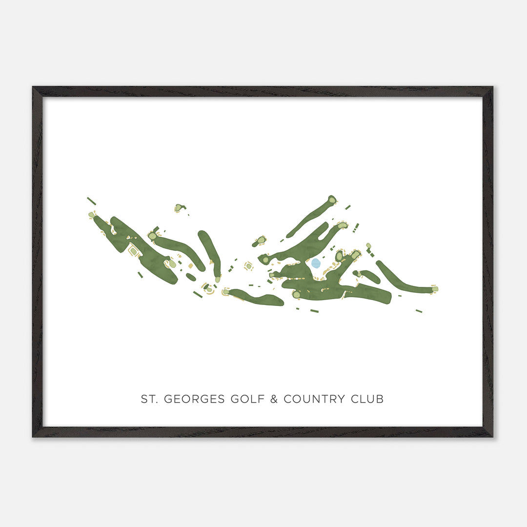 Print of St. Georges Golf &amp; Country Club Modern Map