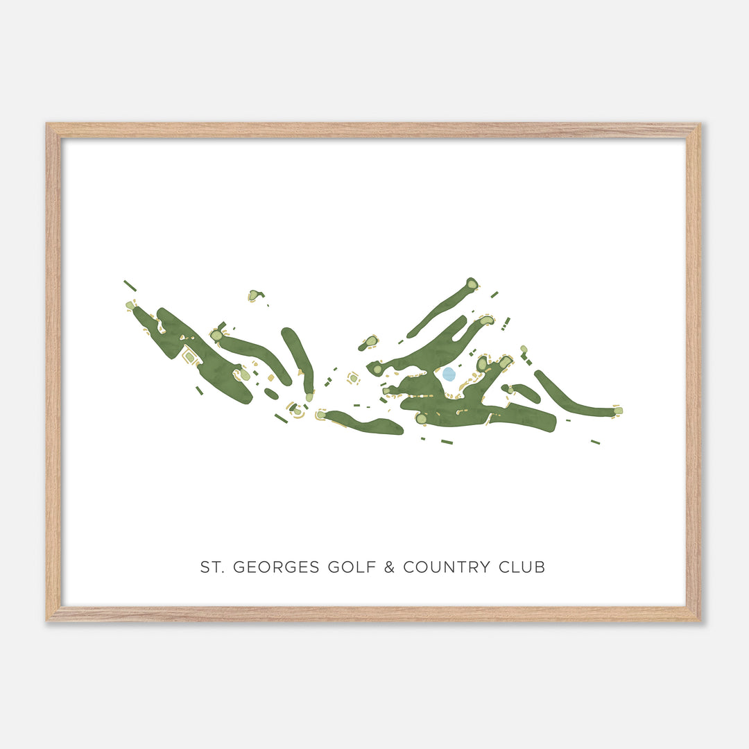 Print of St. Georges Golf &amp; Country Club Modern Map