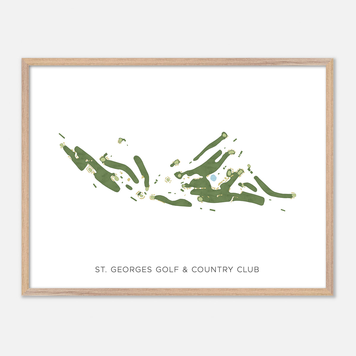 Print of St. Georges Golf & Country Club Modern Map