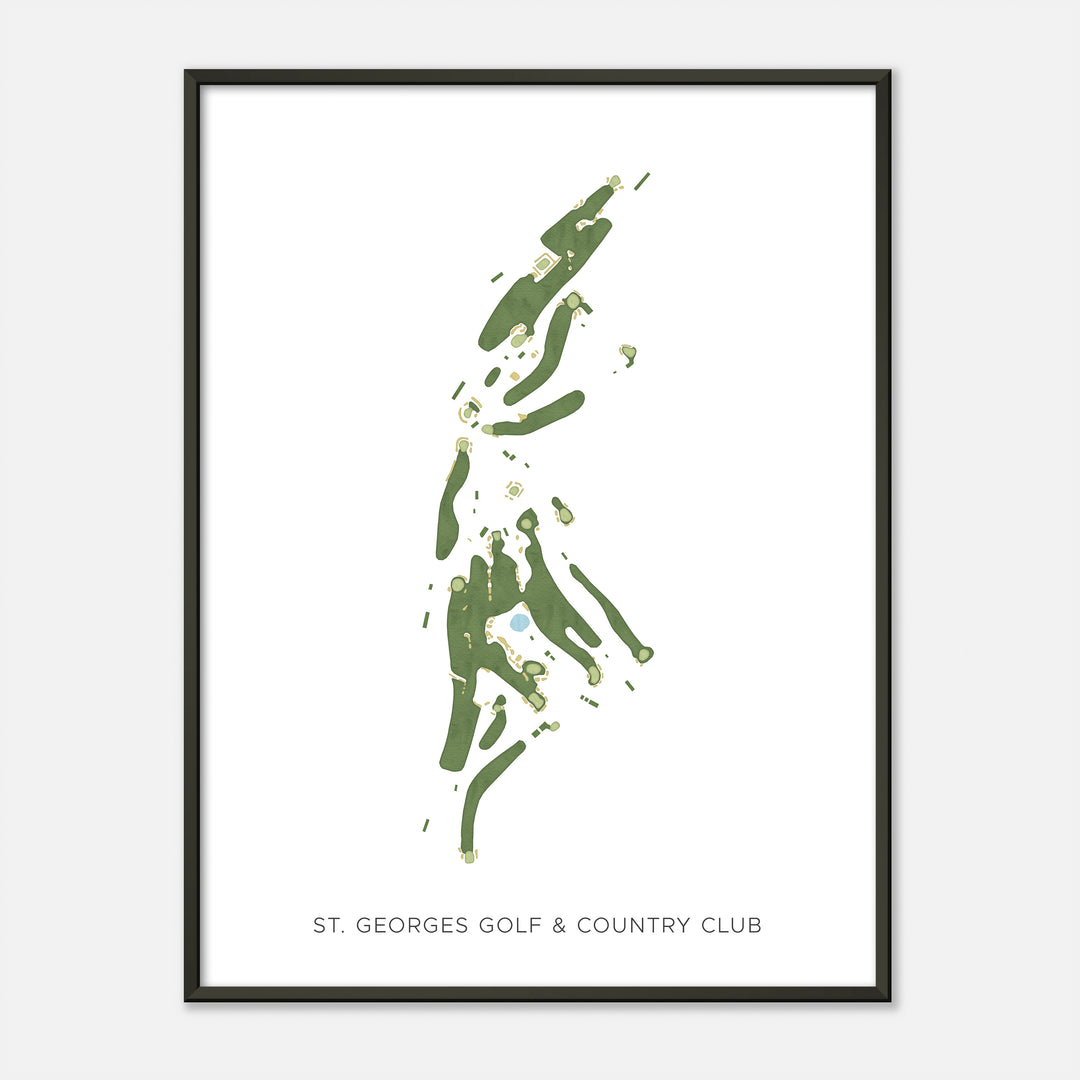 Print of St. Georges Golf &amp; Country Club Modern Map
