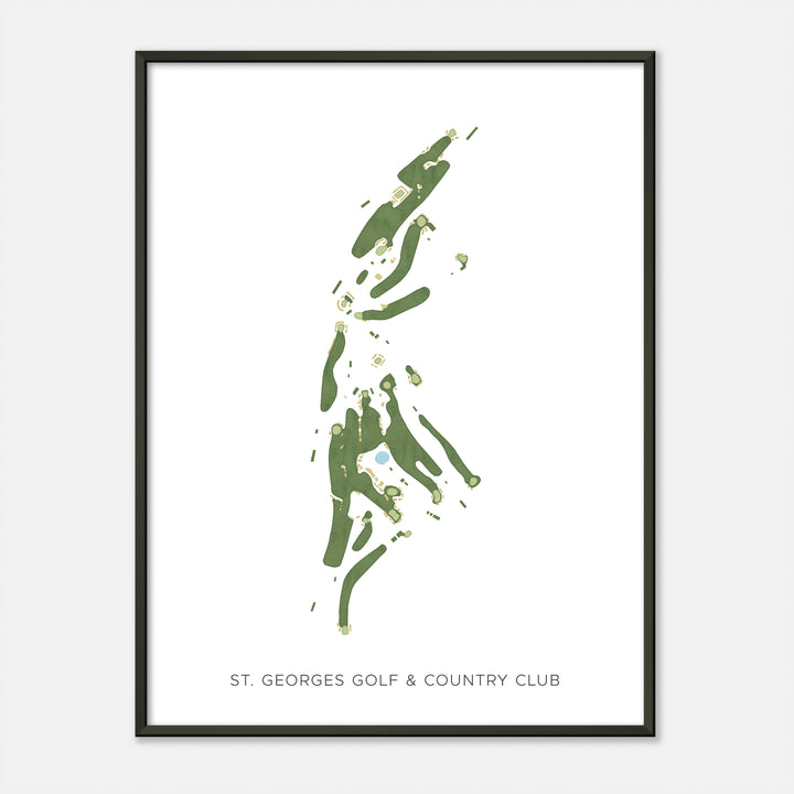 Print of St. Georges Golf &amp; Country Club Modern Map