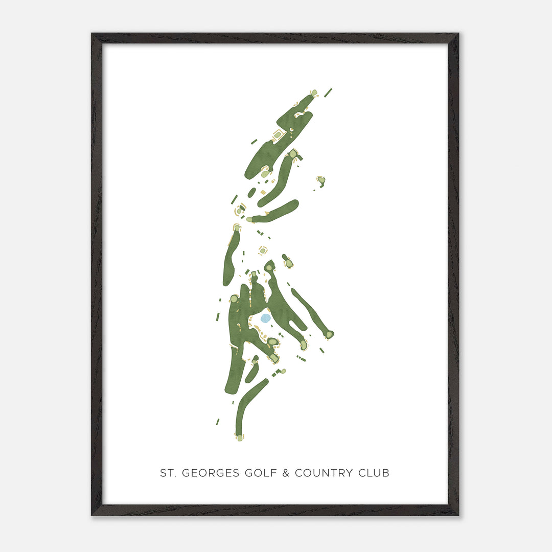 Print of St. Georges Golf &amp; Country Club Modern Map