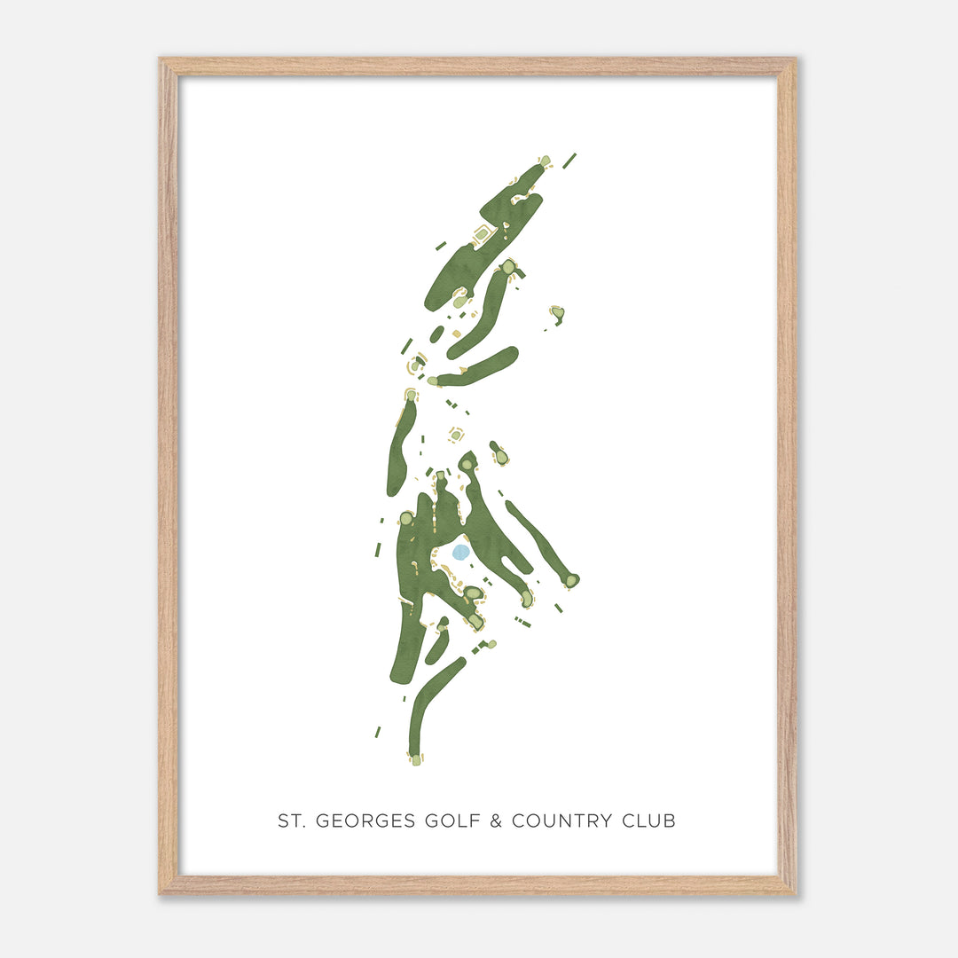 Print of St. Georges Golf &amp; Country Club Modern Map