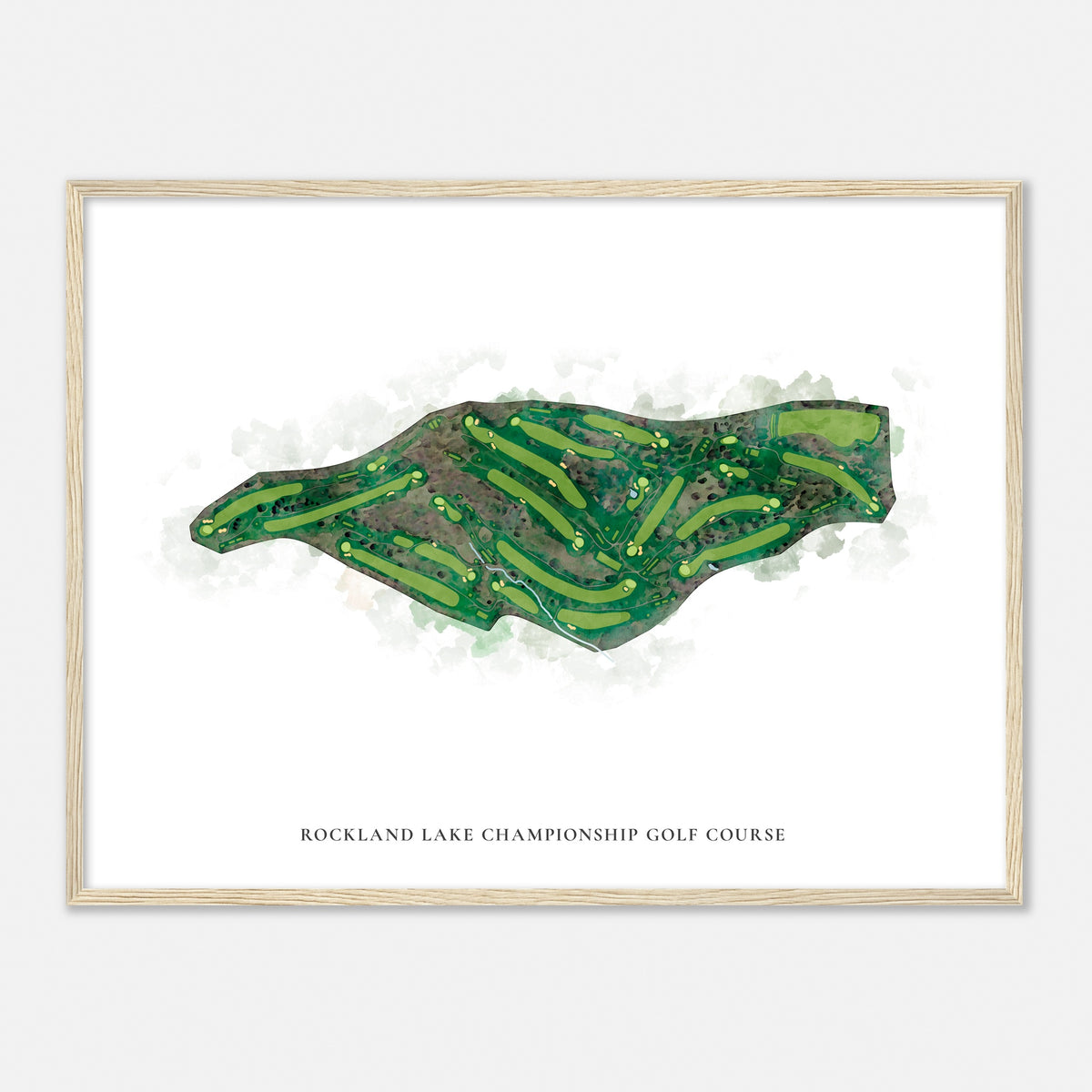 Print of Rockland Lake Championship Golf Course Classic Map