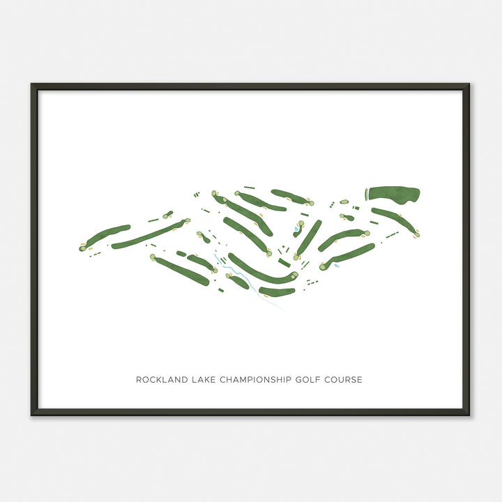 Print of Rockland Lake Championship Golf Course Modern Map