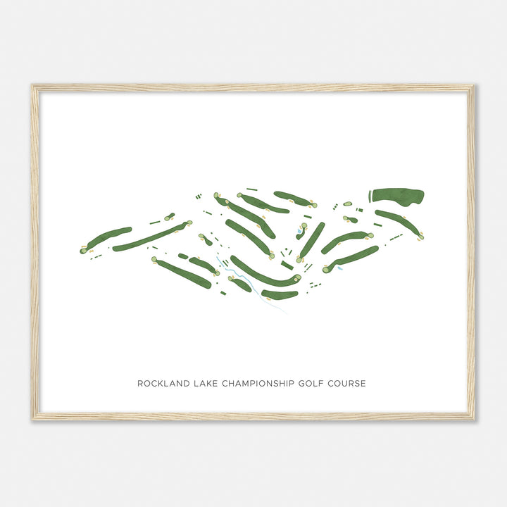 Print of Rockland Lake Championship Golf Course Modern Map
