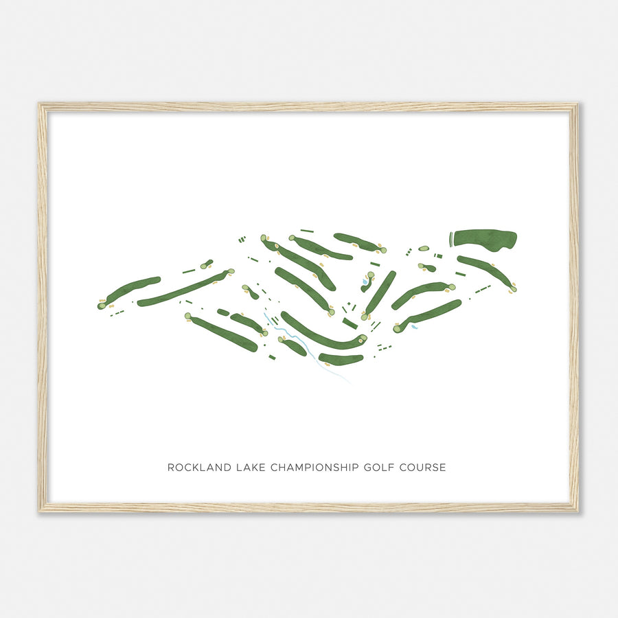 Print of Rockland Lake Championship Golf Course Modern Map